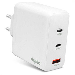 Aqiila® Chargebird W4 GaN-Ladeadapter weiß, 120 Watt