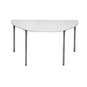 3700245505700 - Schreibtisch 140DRGG 65-130cm (H) 140x70cm (BxT) halbrund grau   dunkelgrau 3700245505700 SODEMATUB
