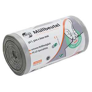 Deiss Müllbeutel 34041 First Plus PCR, grau, 30 Liter, extrastark 4001553700061 Deiss 50 Stück