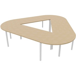 8058265539720 - Konferenztisch Idea+ CAR1605 RK I 74cm (H) 320cmx298cm (BxT) Trapezform eiche Weiß 8058265539720 Quadrifoglio 8058265539720 - Konferenztisch Idea+ CAR1605 RK I 74cm (H) 320cmx298cm (BxT) Trapezform eiche Weiß 8058265539720 Quadrifoglio