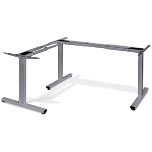 4250504567042 - elektrisch höhenverstellbares Schreibtischgestell silber ohne Tischplatte T-Fuß-Gestell silber 1300 - 1600 x 530700 cm 4250
