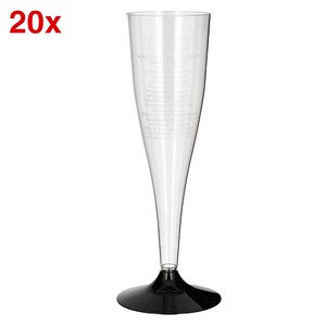 4002911366301 - Sektgläser glasklar 100 ml Ø 5 cm  Transparentes Sektglas aus Polystyrol 1 Packung = 20 Stück