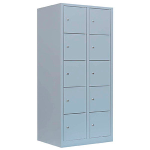 4061815502321 - Schließfachschrank lichtgrau 523920 10 Schließfächer 800 x 500 x 1900 cm 4061815502321 LÜLLMANN