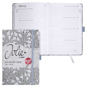 2 Stück Sigel Buchkalender J6361, mittelblau, schwarz, 1 Woche / 2 Seiten, 13,5x20,3cm (A5) 4004360773952 Sigel