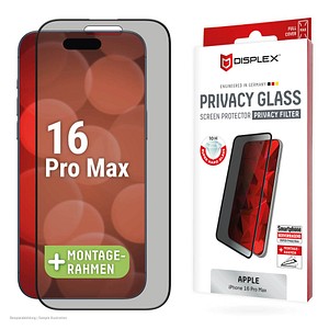 DISPLEX® Privacy Glass Display-Blickschutzglas für Apple iPhone 16 Pro Max