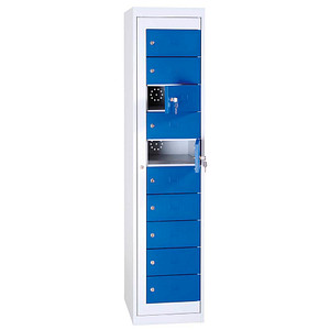 4061815521407 - Schließfachschrank enzianblau lichtgrau 526101 10 Schließfächer 400 x 500 x 1800 cm 4061815521407 LÜLLMANN