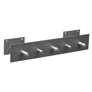 SZ Metall Wandgarderobe 52124 silber Metall 5 Haken 50,0 x 9,0 cm