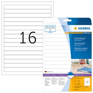 400 HERMA Ordneretiketten 5118 weiß