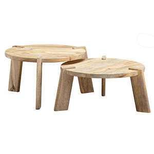 WOHNLING Couchtische-Set Holz mango