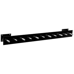 SZ Metall Wandgarderobe 50125 schwarz Metall 11 Haken 100,0 x 9,0 cm