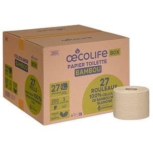4000883101678 - Toilettenpapier OECOLIFE 1612701 3-lagig natur 250 Blatt   Rolle 4000883101678 27 Stück