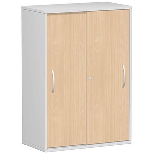 4038933486932 - Schiebetürenschrank Flex S-383502-BL lichtgrau buche 2 Fachböden 800 x 425 x 1182 cm