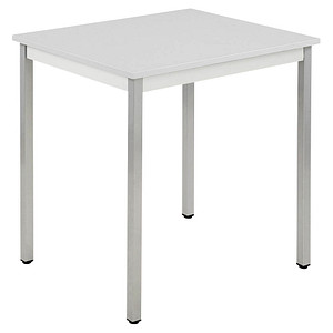 3700245399279 - Mehrzwecktisch lichtgrau alu rechteckig Vierkantrohr alu 700 x 600 x 740 cm 3700245399279 SODEMATUB