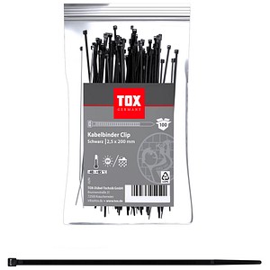 4049563054507 - 100 Kabelbinder Clip schwarz 4049563054507 100 Stück