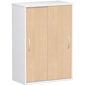 4038933486949 - Schiebetürenschrank Flex S-383502-BW weiß buche 2 Fachböden 800 x 425 x 1182 cm 4038933486949 - Schiebetürenschrank Flex S-383502-BW weiß buche 2 Fachböden 800 x 425 x 1182 cm