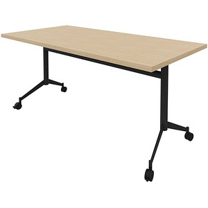 8029466027699 - Mehrzwecktisch Pop-up eiche dunkelgrau rechteckig T-Fuß-Gestell grau 1600 x 800 x 740 cm