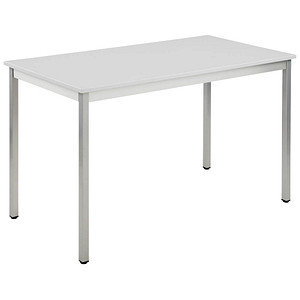 3700245399286 - Mehrzwecktisch lichtgrau alu rechteckig Vierkantrohr alu 1200 x 600 x 740 cm 3700245399286 SODEMATUB