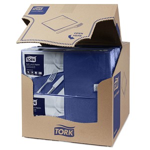 7322540672831 - Soft Lunchserviette dunblau 33x33cm 7322540672831 477412 150 Stück