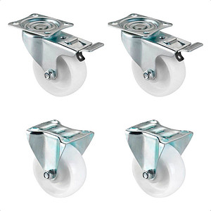 4001073291254 - Transportgeräterollen - profi 4tlg Set - ø 75 mmRollenlager Tragkraft 60 kg