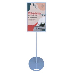 4250504560418 - Infoständer silber DIN A2 2 Fächer 550 cm 1560 - 2400 cm 1 St