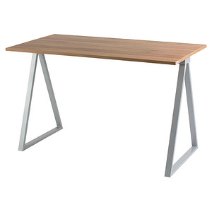 3660141256314 - Schreibtisch easyHome LV9 LV93536 65-130cm (H) 110x60cm (BxT) rechteckig walnuss   grau 3660141256314 PAPERFLOW