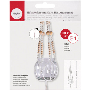 4006166282799 - Bastelpackung Makramee Blumenampel natur