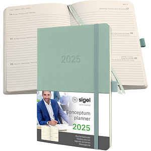 SIGEL Buchkalender Conceptum 2025 mintgrün