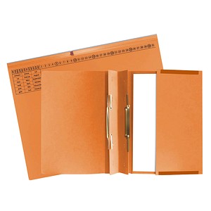 4010913704090 - Hängehefter Exacompta für 2 x Rechtsheftung gefalzt Dehnfalte Organisationsdruck Recycling-Karton orange 25 Stück