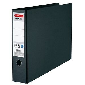 herlitz maX.file Ordner schwarz marmoriert Karton 7,5 cm DIN A3 quer herlitz maX.file Ordner schwarz marmoriert Karton 7,5 cm DIN A3 quer