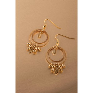 4006166353130 - Schmuck-Basteln-Set Ohrringe Boho Goldblatt gold