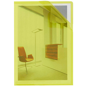 4002030150874 - Sichthüllen Premium 100461012 A4 gelb klar-transparent glatt 015mm oben & rechts offen PVC-Hartfolie 4002030150874 Oxfor 25 Stück