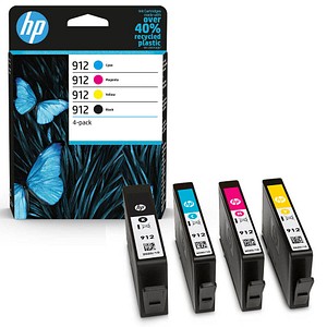 HP 912 (6ZC74AE) schwarz, cyan, magenta, gelb Druckerpatronen, 4er-Set