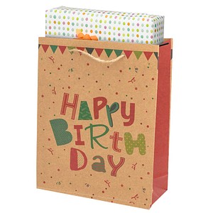 Idena Geschenktüte Geburtstag Motiv 18,0 x 23,0 cm, 1 St.