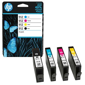 HP 912 (6ZC74AE) schwarz, cyan, magenta, gelb Druckerpatronen, 4er-Set