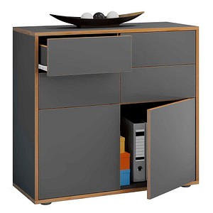 VCM my office Aktenschrank Salia, 920814 anthrazit, honig-eiche 100,0 x 32,0 x 74,0 cm, 1 St.