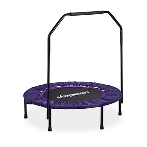 4052025208028 - Trampolin faltbar mit Haltestange Indoor h x b x t 113 x 102 x 102 cm Maximalbelastung 120 kg schwarz-lila - Relaxdays 4052025208028 - Trampolin faltbar mit Haltestange Indoor h x b x t 113 x 102 x 102 cm Maximalbelastung 120 kg schwarz-lila - Relaxdays