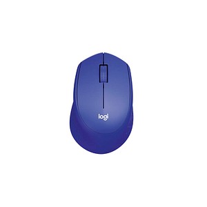Logitech M330 Silent Plus Maus kabellos blau