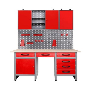 Werkbank-Set grau 160,0 x 60,0 cm