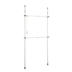 WENKO Teleskop-Garderobe Herkules 50610100 grau Metall 75,0 - 120,0 x 165,0 - 300,0 cm