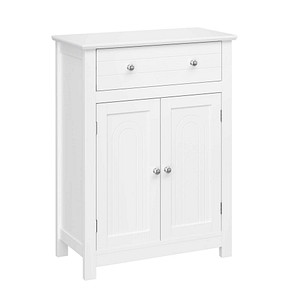 6955880329014 - Songmics - vasagle Badezimmerschrank Badschrank mit Schublade und Verstellbarem Einlegeboden Küchenschrank im Landhausstil Aufbewahrungsschrank