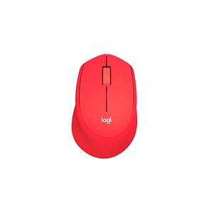 Logitech M330 Silent Plus Maus kabellos rot