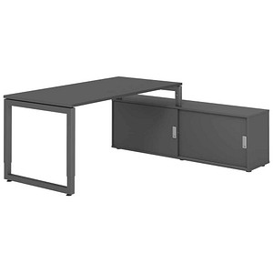 4032062332917 - Schreibtischkombination RSE16 höhenverstellbar  rechteckig graphit   graphit 4032062332917 Hammerbacher