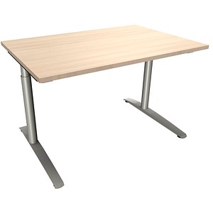 4260267323458 - fm fastline höhenverstellbarer Schreibtisch akazie rechteckig C-Fuß-Gestell Rundrohr silber 1200 x 800 cm 4260267323458 - fm fastline höhenverstellbarer Schreibtisch akazie rechteckig C-Fuß-Gestell Rundrohr silber 1200 x 800 cm