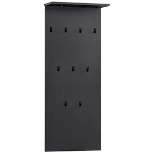 MÖBELPARTNER Wandgarderobe Janne 153016 schwarz Holz 9 Haken 50,0 x 120,6 cm