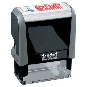 0190084287258 - Textstempel printy 4912 office mit Text GESCANNT Kunststoff schwarz 0190084287258 Trodat