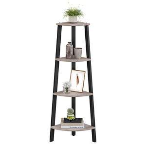 0194343024417 - Vasagle Eckregal Leiterregal Standregal Bücherregal 4 Ebenen für Zuhause Wohnzimmer Schlafzimmer Balkon greige-schwarz von Songmics LLS034M01 0194343024417 - Vasagle Eckregal Leiterregal Standregal Bücherregal 4 Ebenen für Zuhause Wohnzimmer Schlafzimmer Balkon greige-schwarz von Songmics LLS034M01