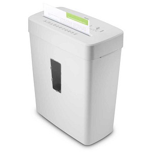 hama Prime M50CD-W Aktenvernichter mit Partikelschnitt P-5, 2 x 12 mm, bis 5 Blatt, weiß