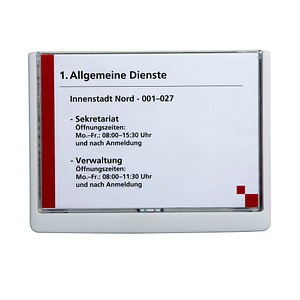 DURABLE Türschild CLICK SIGN Kunststoff weiß DIN A5 21,0 x 14,8 cm, 1 St.