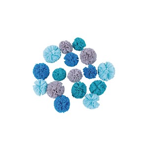 4006166783852 - Pompons blau sortiert Ø 25-30 cm 16 St