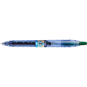 PILOT B2P „Bottle 2 Pen“ GEL Gelschreiber transparent/blau 0,7 mm, Schreibfarbe: grün, 1 St.